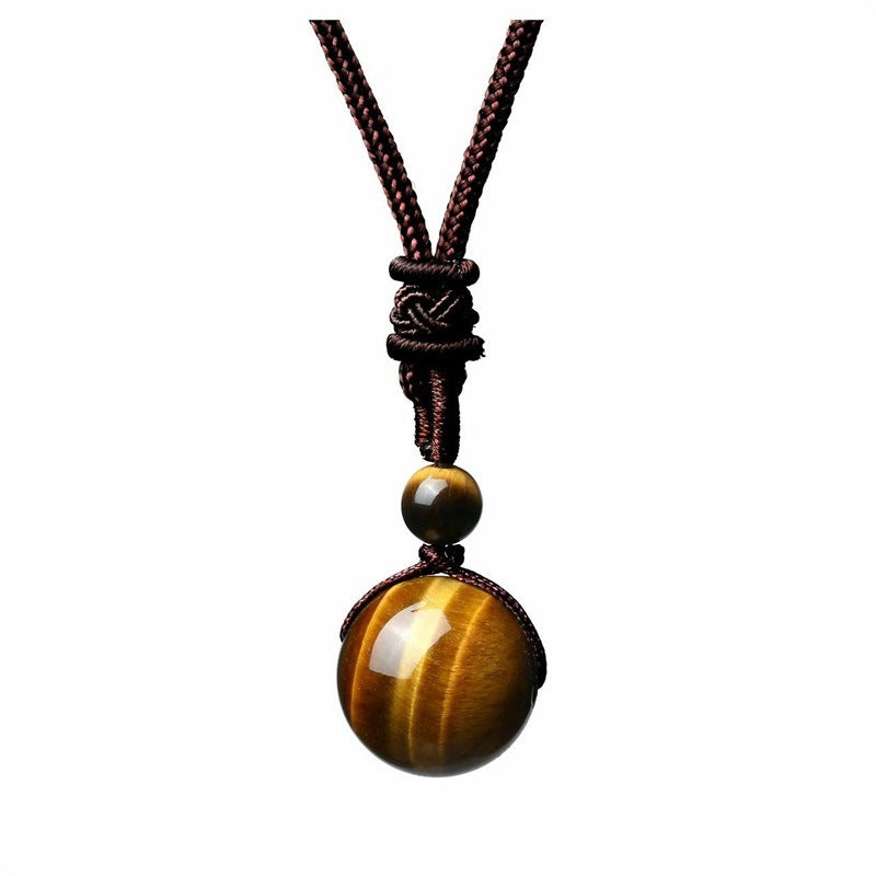 Natural Obsidian Amethyst Necklace