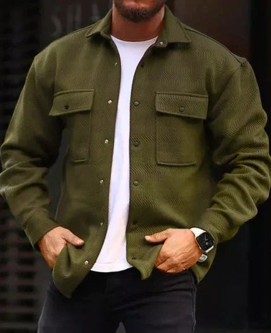 Men's Polo Collar Work Coat