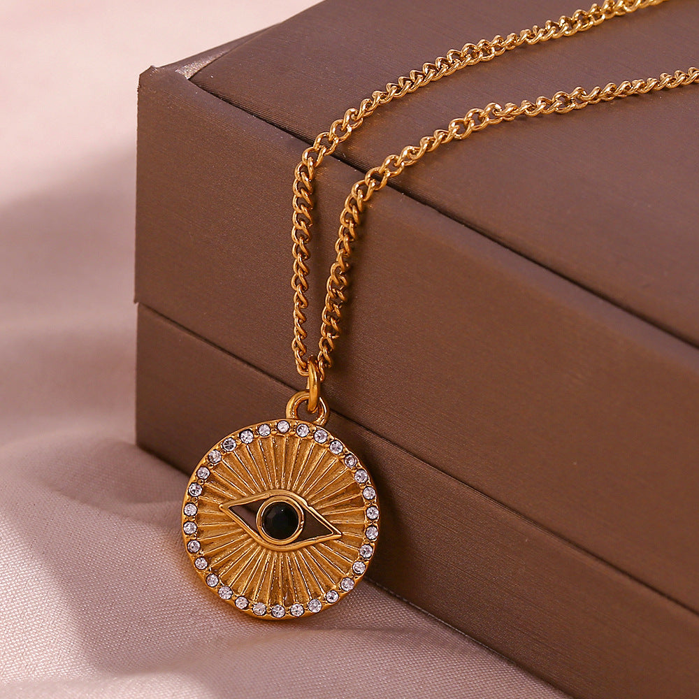 Black Eye Stainless Steel Necklace