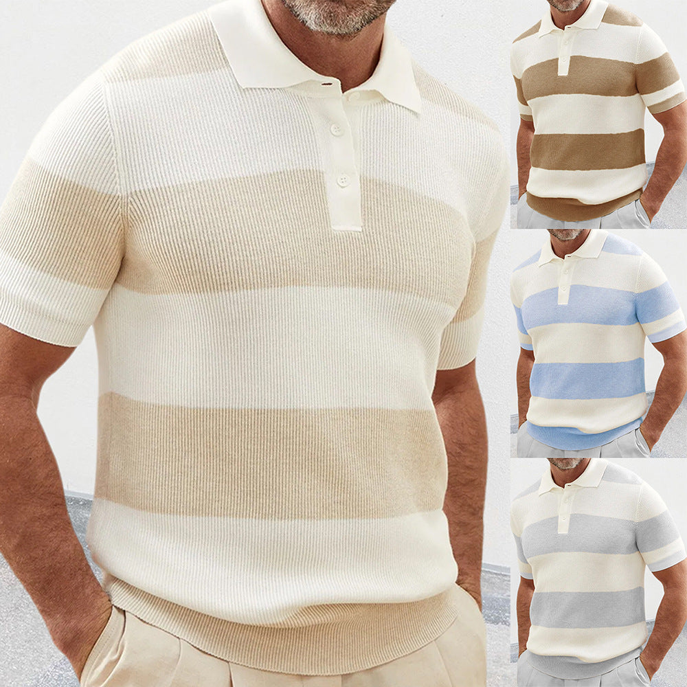 Men's Summer Lapel Sweater