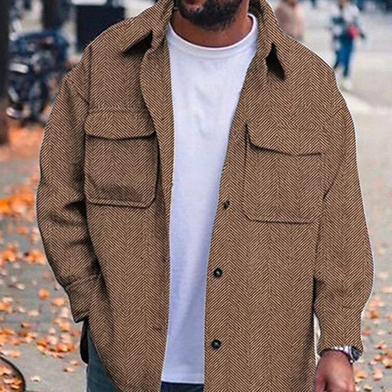 Men's Polo Collar Work Coat