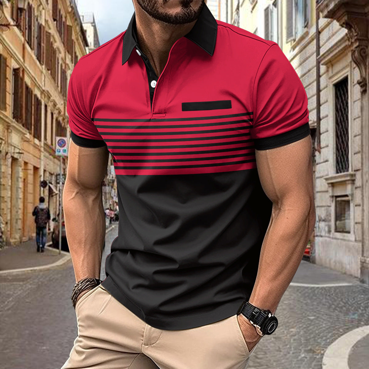 Men's Striped Casual Shirt