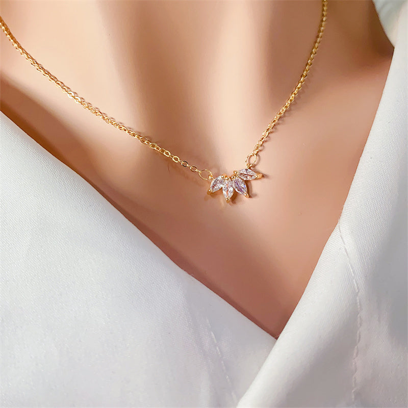 Women's Lotus Flower Pendant Necklace