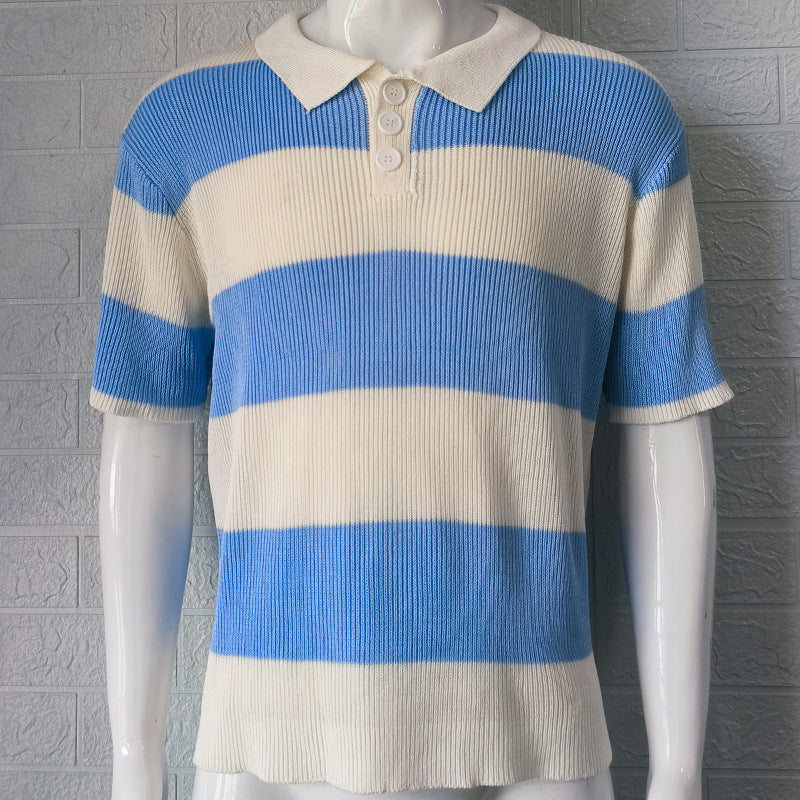 Men's Summer Lapel Sweater