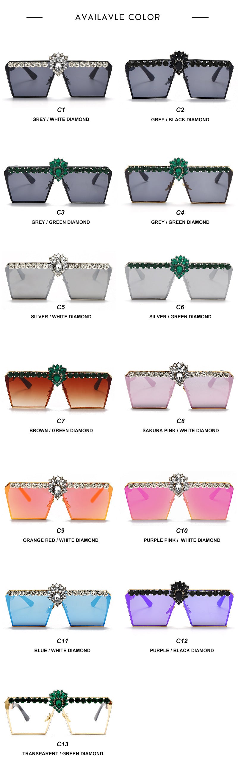 Women's Square Fashion Sunglasses