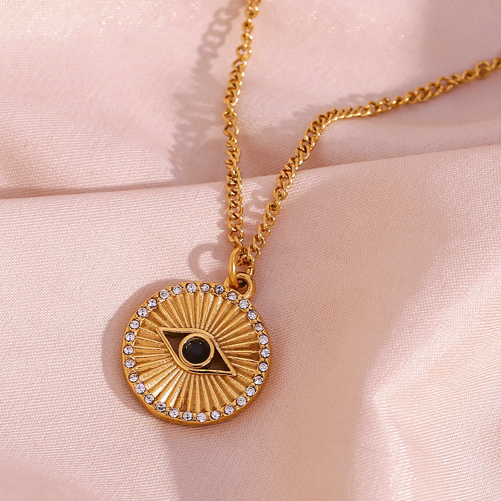 Black Eye Stainless Steel Necklace