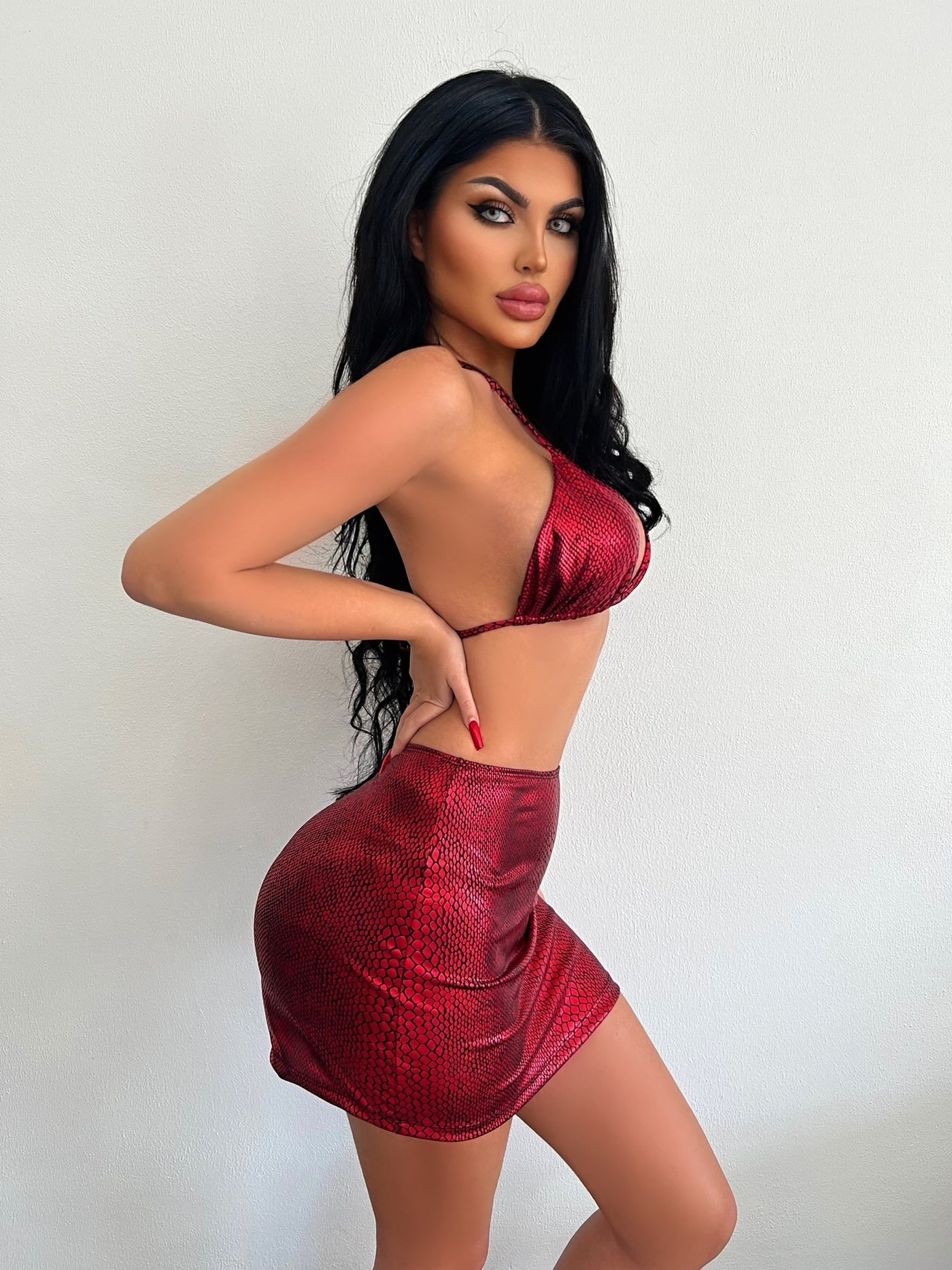 Snake Print Bikini Set