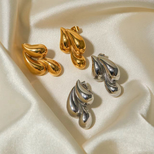 Vintage Gold Water Drop Earrings
