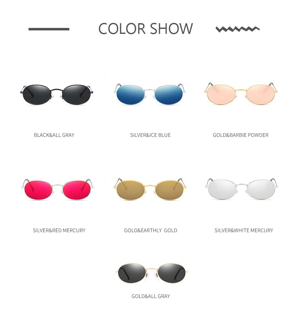 Women's Luxury Oval Sunglasses