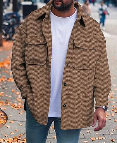 Men's Polo Collar Work Coat