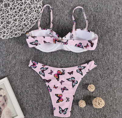 Butterfly Print Bikini