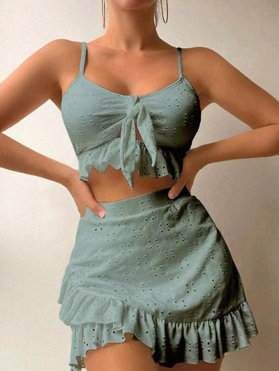 Ruffle Bikini Skirt Set