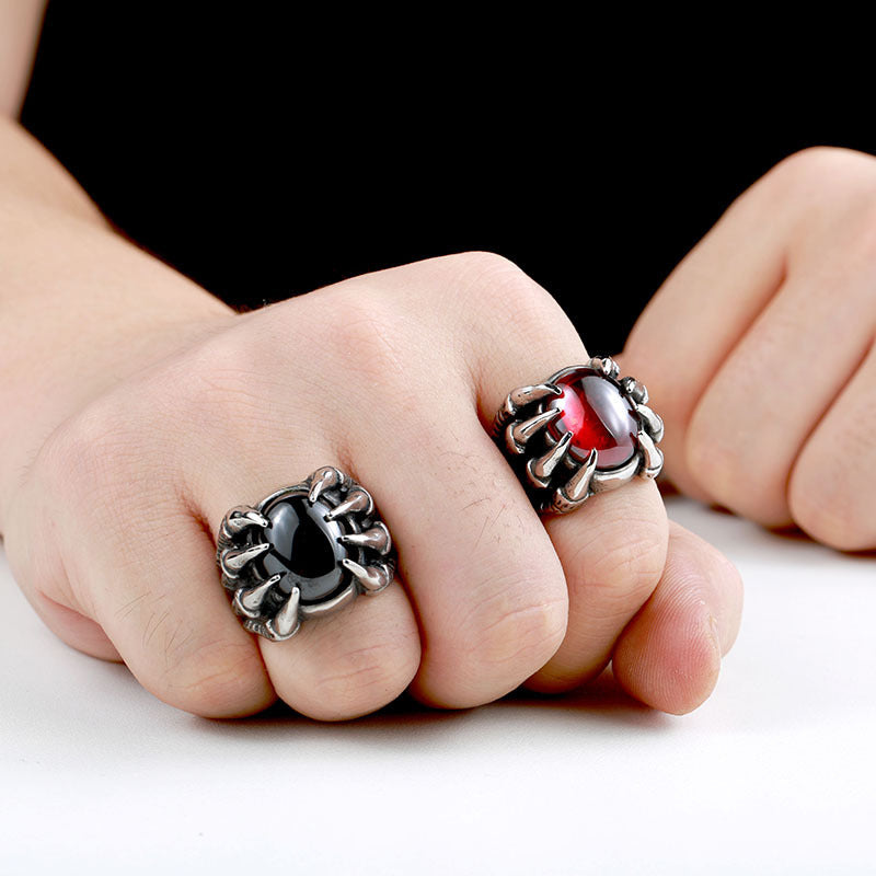 Men's Vintage Titanium Zircon Ring