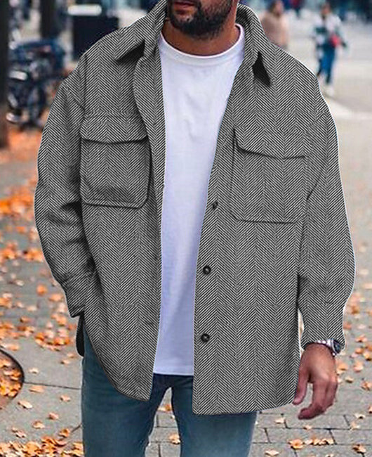 Men's Polo Collar Work Coat