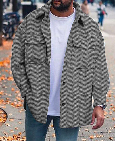 Men's Polo Collar Work Coat