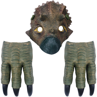 Dinosaur Mask Headgear Claw Gloves Toy Game Props
