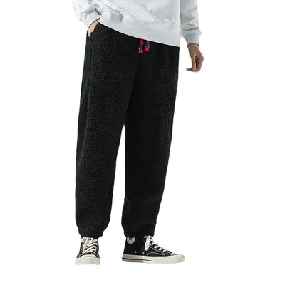 Lamb Wool Warm Trousers Japanese Men's Cotton Pants Plus Size Harem Pants