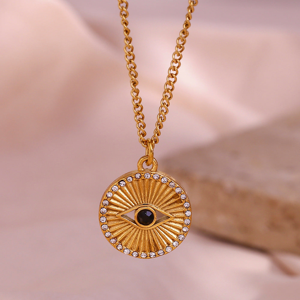 Black Eye Stainless Steel Necklace