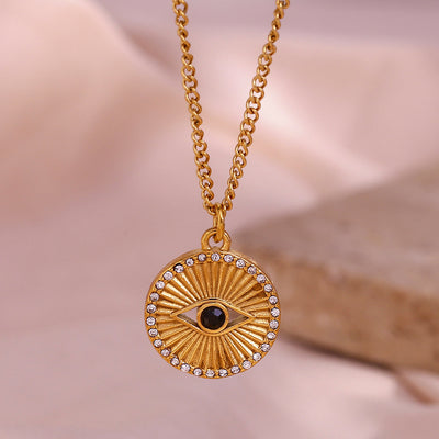Black Eye Stainless Steel Necklace
