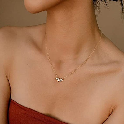 Women's Lotus Flower Pendant Necklace