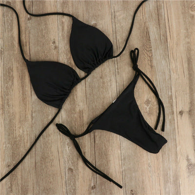 Halter Tie Bikini Set