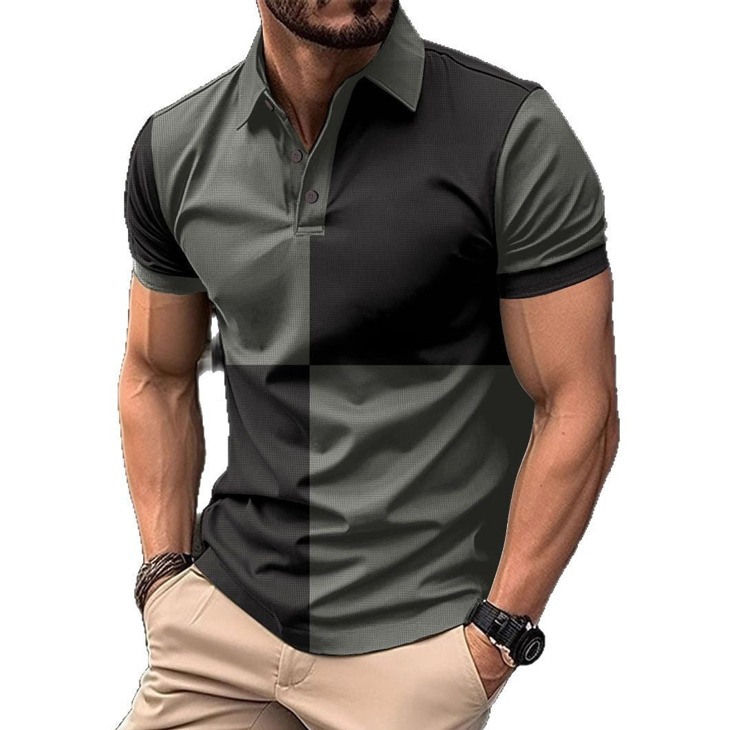 Men's Color Block Polo Shirt