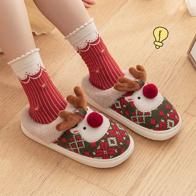 Women's Christmas Elk Slippers