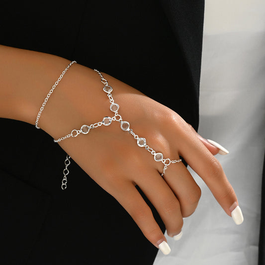 Minimalist Crystal Bracelet Ring