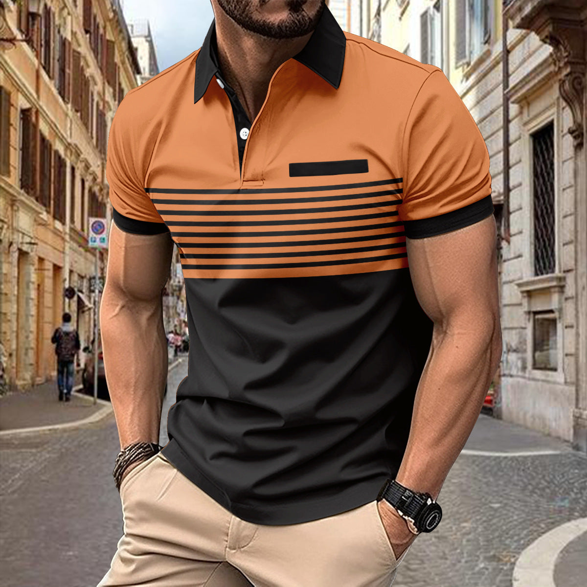 Men's Striped Casual Shirt
