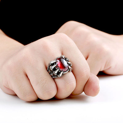 Men's Vintage Titanium Zircon Ring