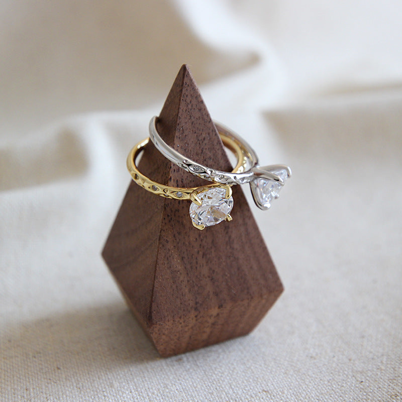 Women's Silver Zircon Ring