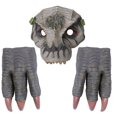 Dinosaur Mask Headgear Claw Gloves Toy Game Props