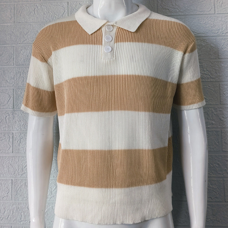 Men's Summer Lapel Sweater