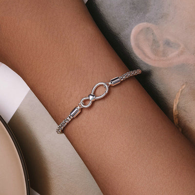 Women's Sterling Silver Infinity Bracelet