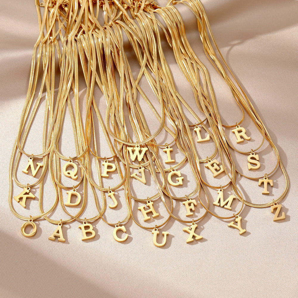 Women's A-Z Letter Pendant Necklace