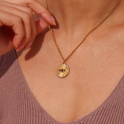 Black Eye Stainless Steel Necklace