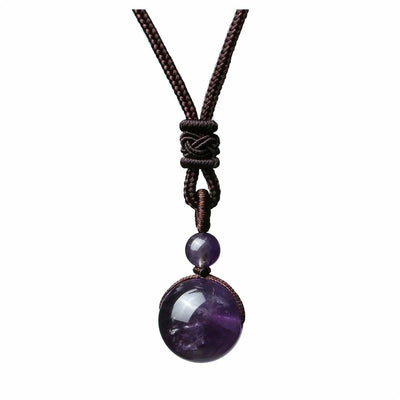 Natural Obsidian Amethyst Necklace