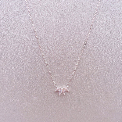 Women's Lotus Flower Pendant Necklace