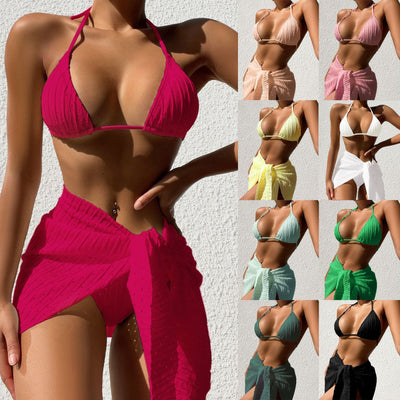 Mesh Skirt Bikini Set