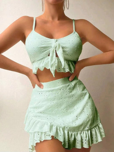 Ruffle Bikini Skirt Set
