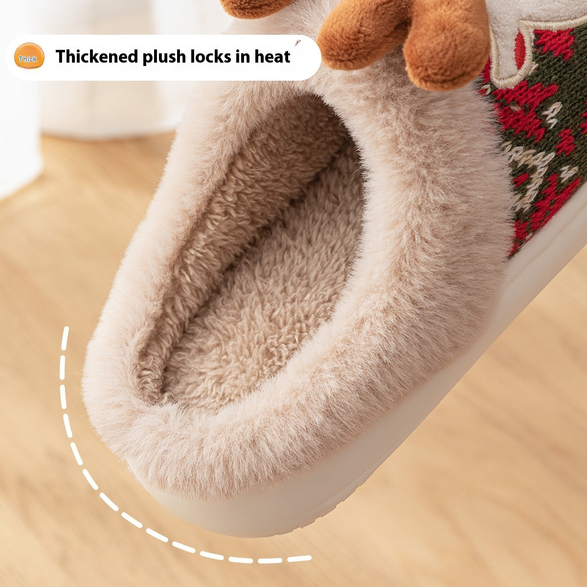 Women's Christmas Elk Slippers