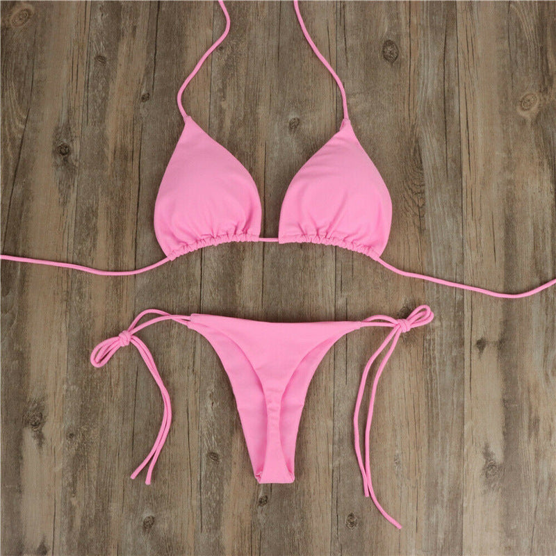 Halter Tie Bikini Set