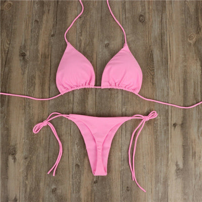 Halter Tie Bikini Set