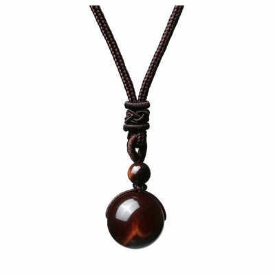 Natural Obsidian Amethyst Necklace