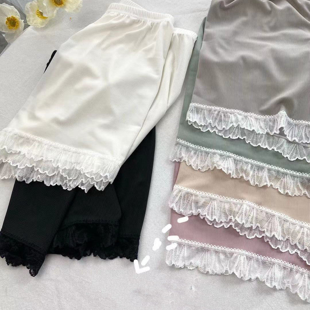 Women's Summer Ice Silk Lace Shorts