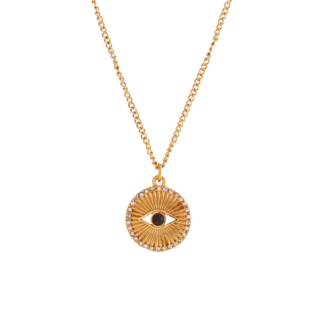 Black Eye Stainless Steel Necklace