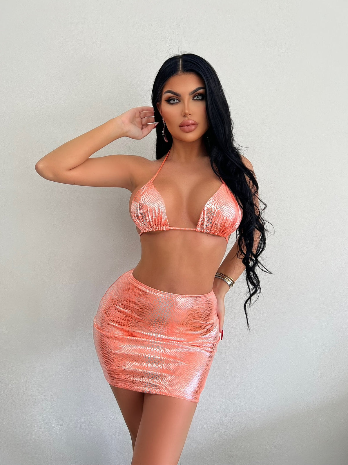 Snake Print Bikini Set