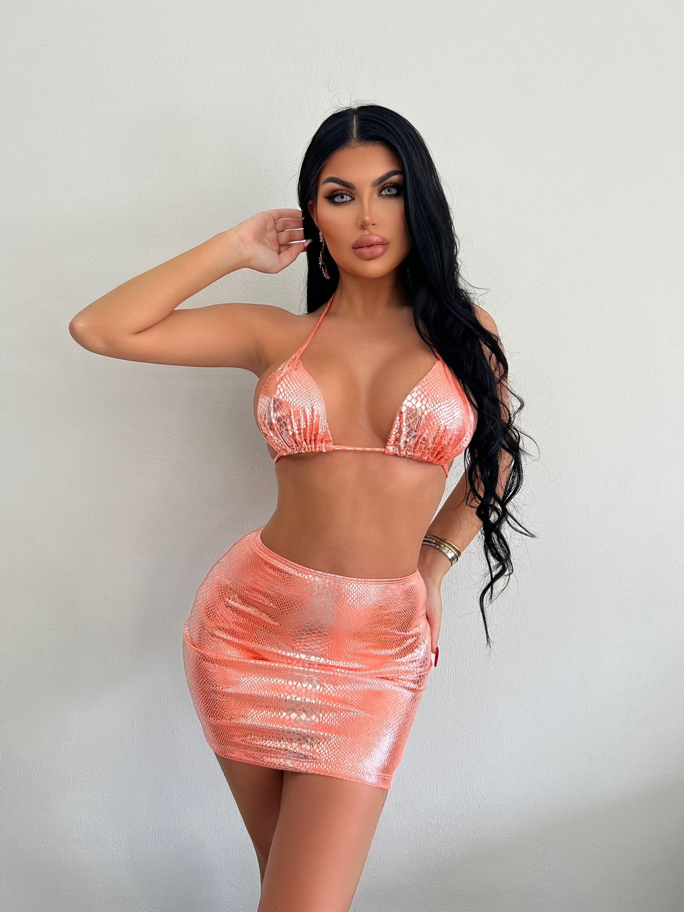 Snake Print Bikini Set
