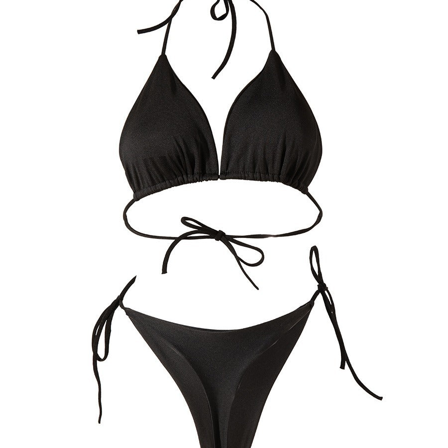 Lace-up T-back Bikini
