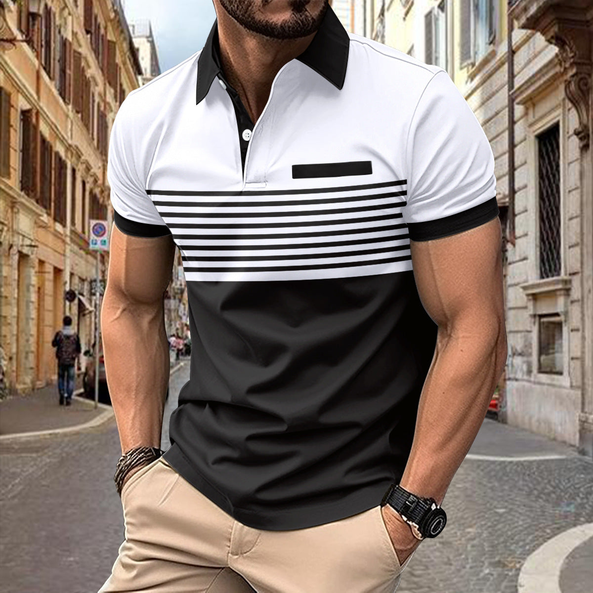 Men's Striped Casual Shirt